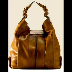 CHLOE heloise shoulder bag cognac brown lambskin leather hobo bag medium France